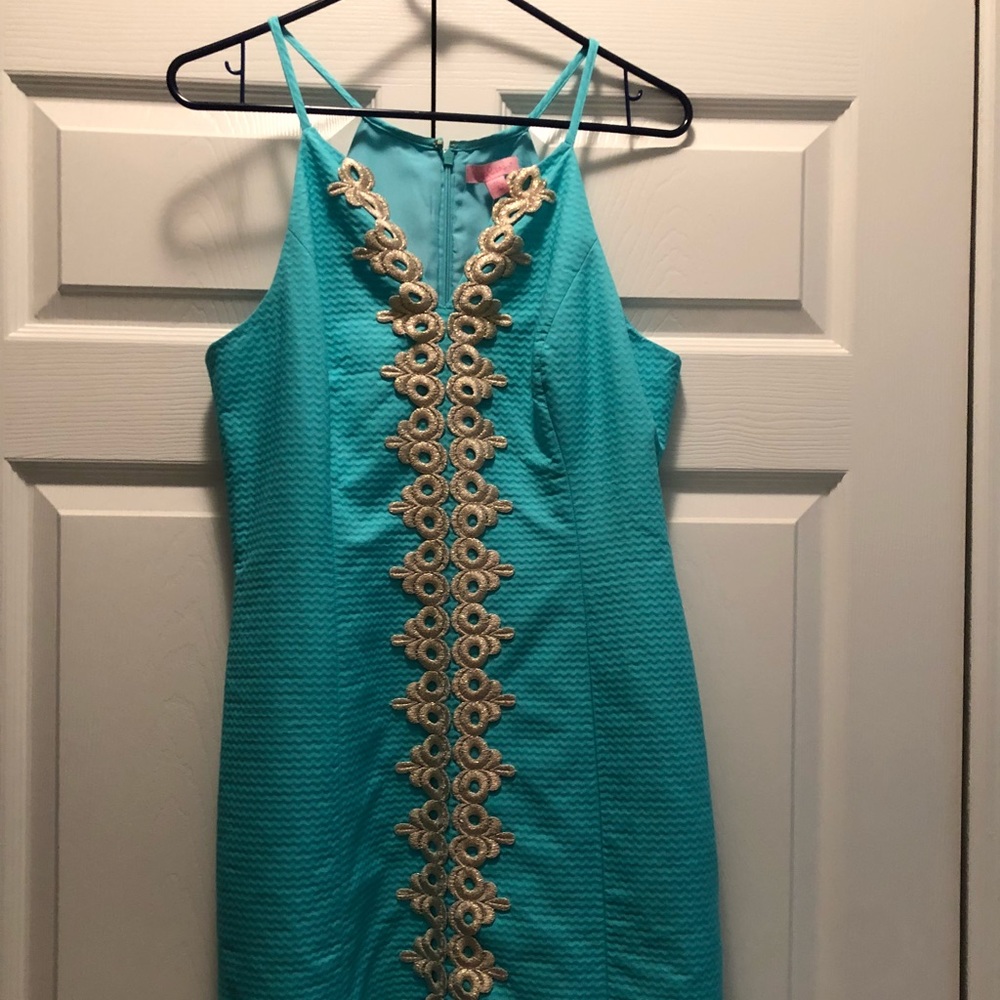 Lilly Pulitzer Pearl shift in Seaside Aqua